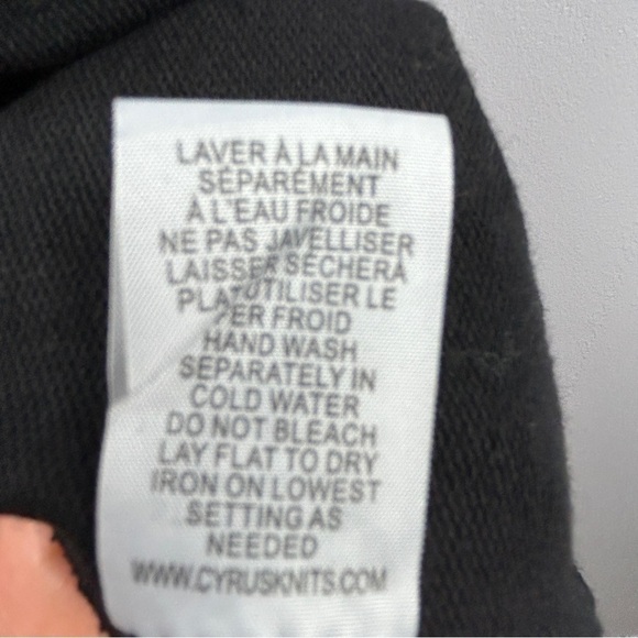 Cyrus Open Front Lagenlook Sleeveless Hooded Duster Cardigan Black Large - Picture 8 of 14